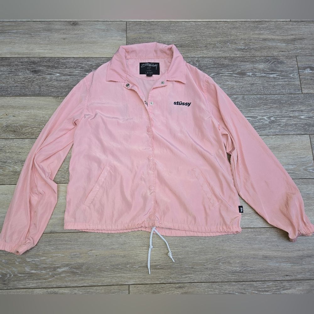 Stűssy lightweight pink jacket size large Stussy